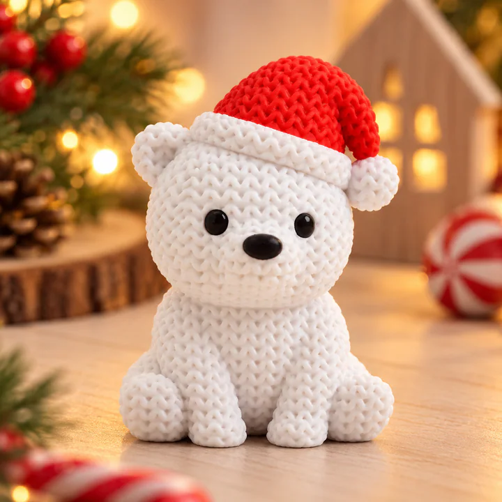 Oso polar navideño